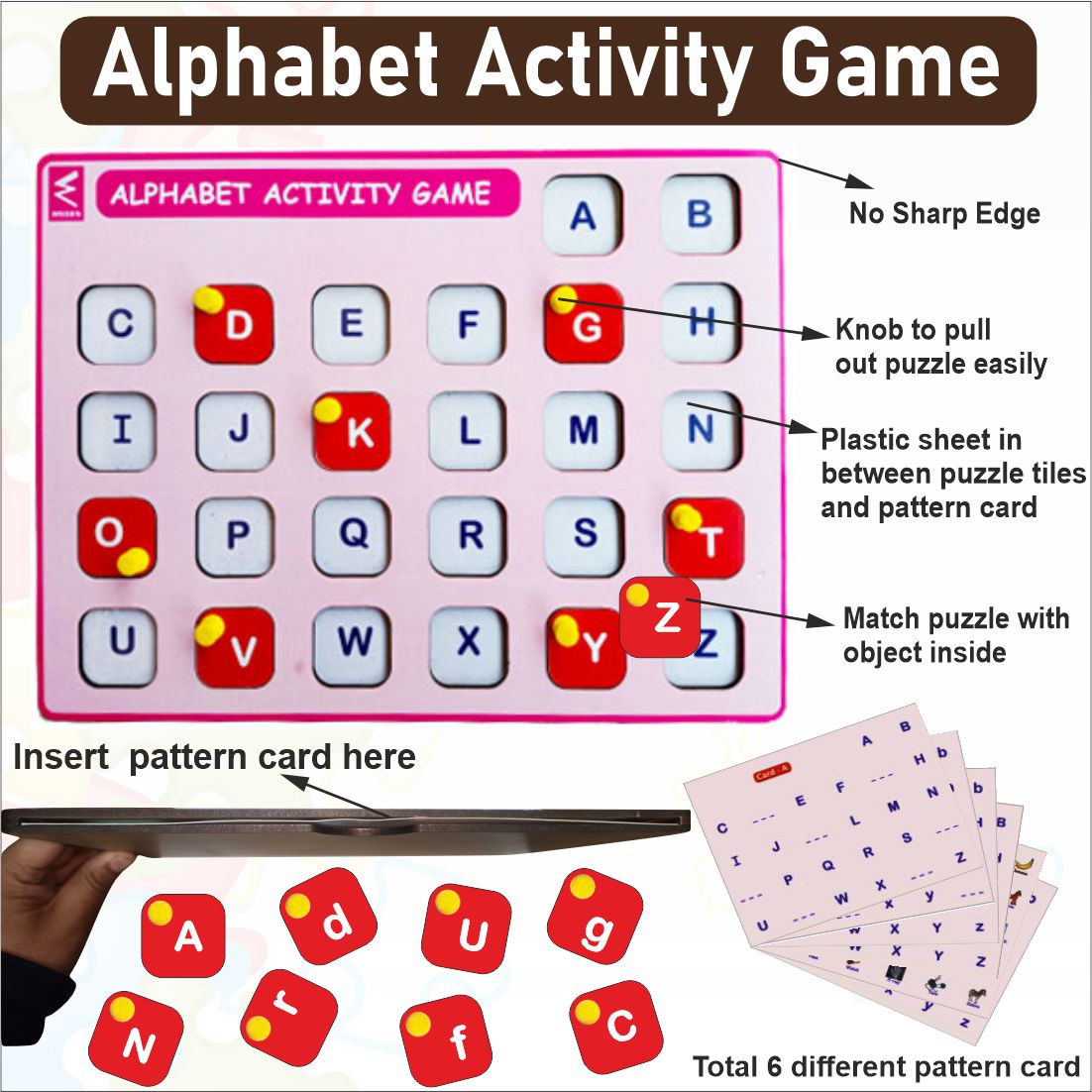 Wooden Alphabet Activity Game