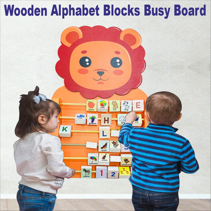 Wooden Alphabet Busy Wall Board