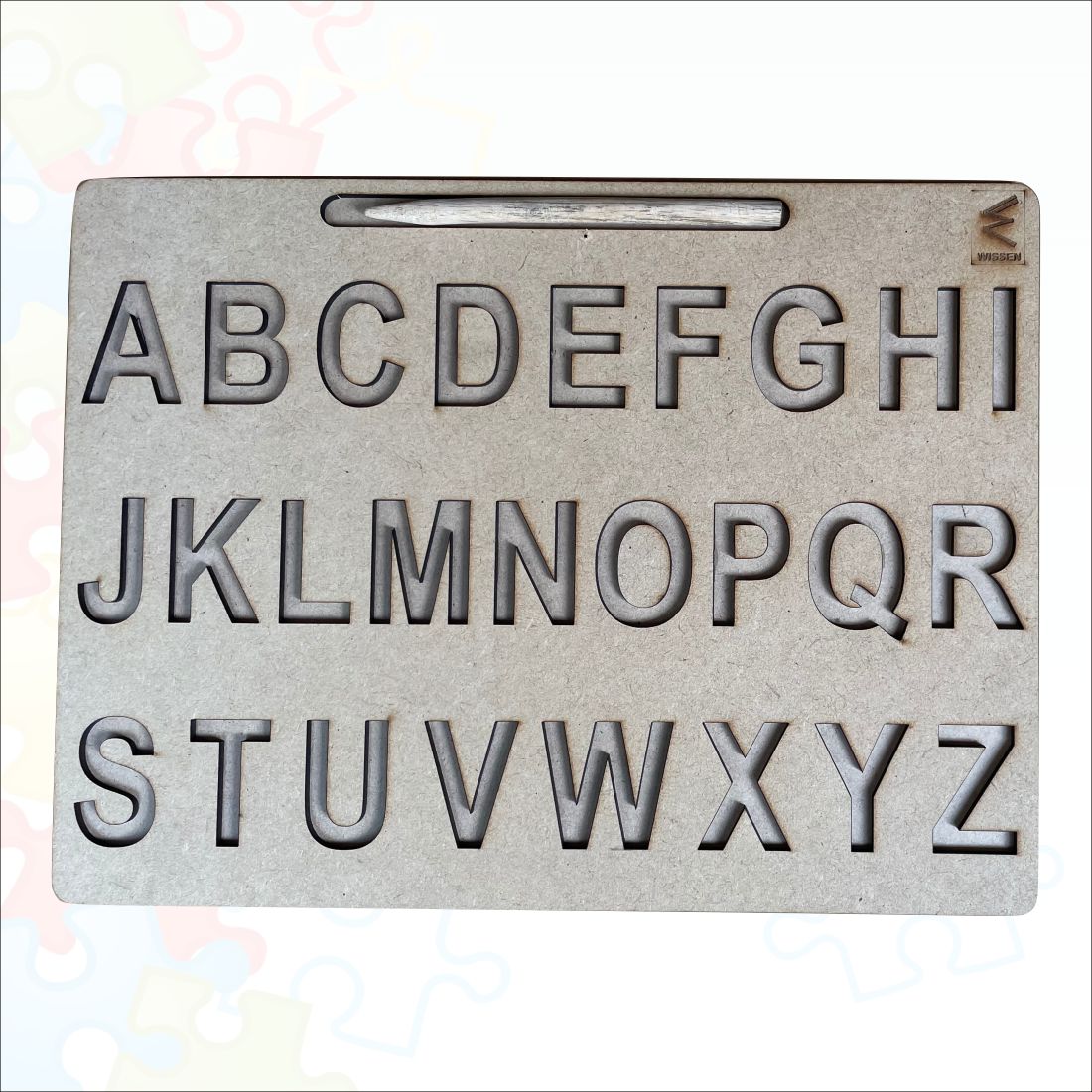 Wooden Capital Alphabet Tracing Board