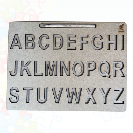 Wooden Capital Alphabet Tracing Board