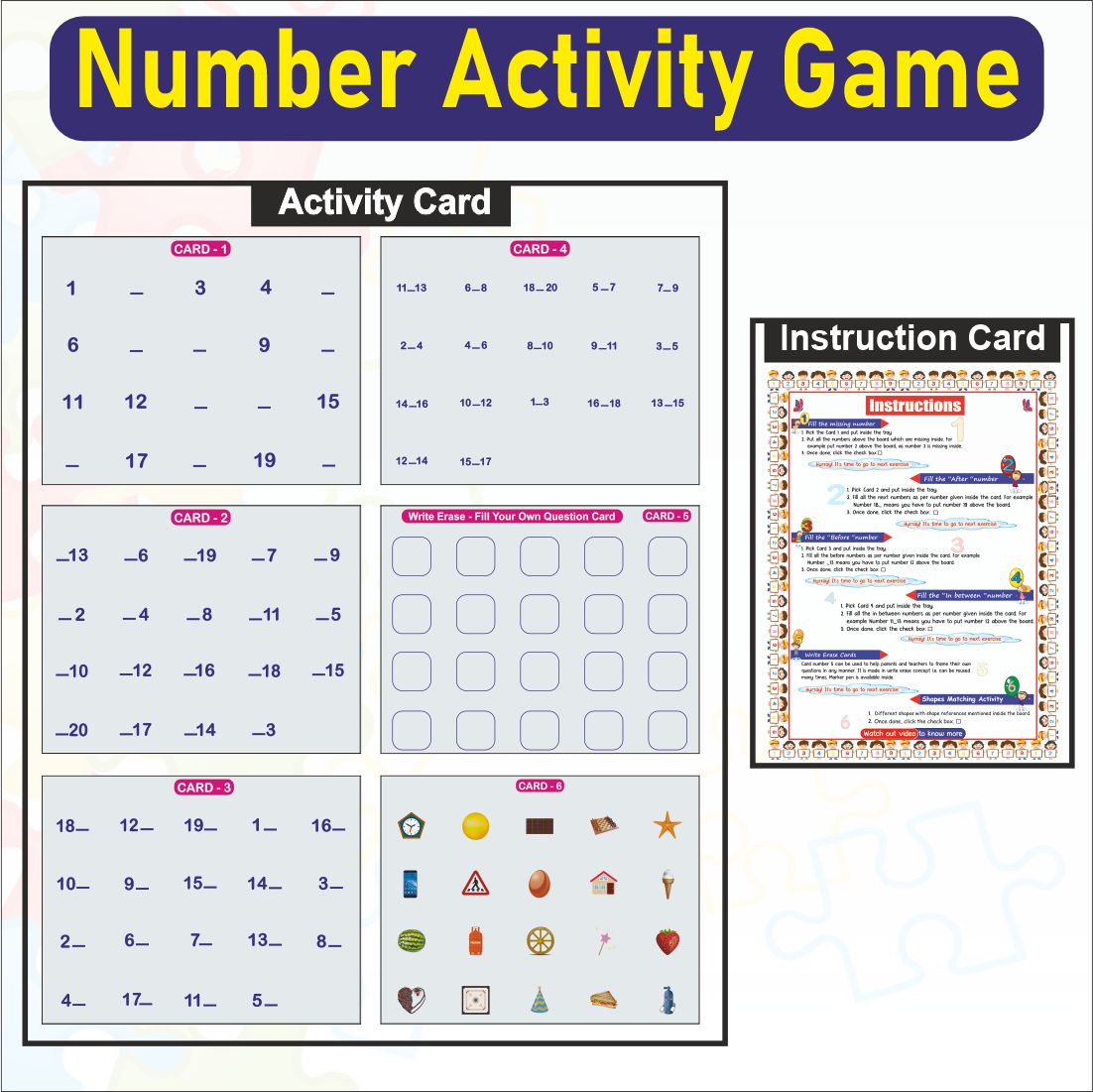 Wooden Number Activity game for Kids