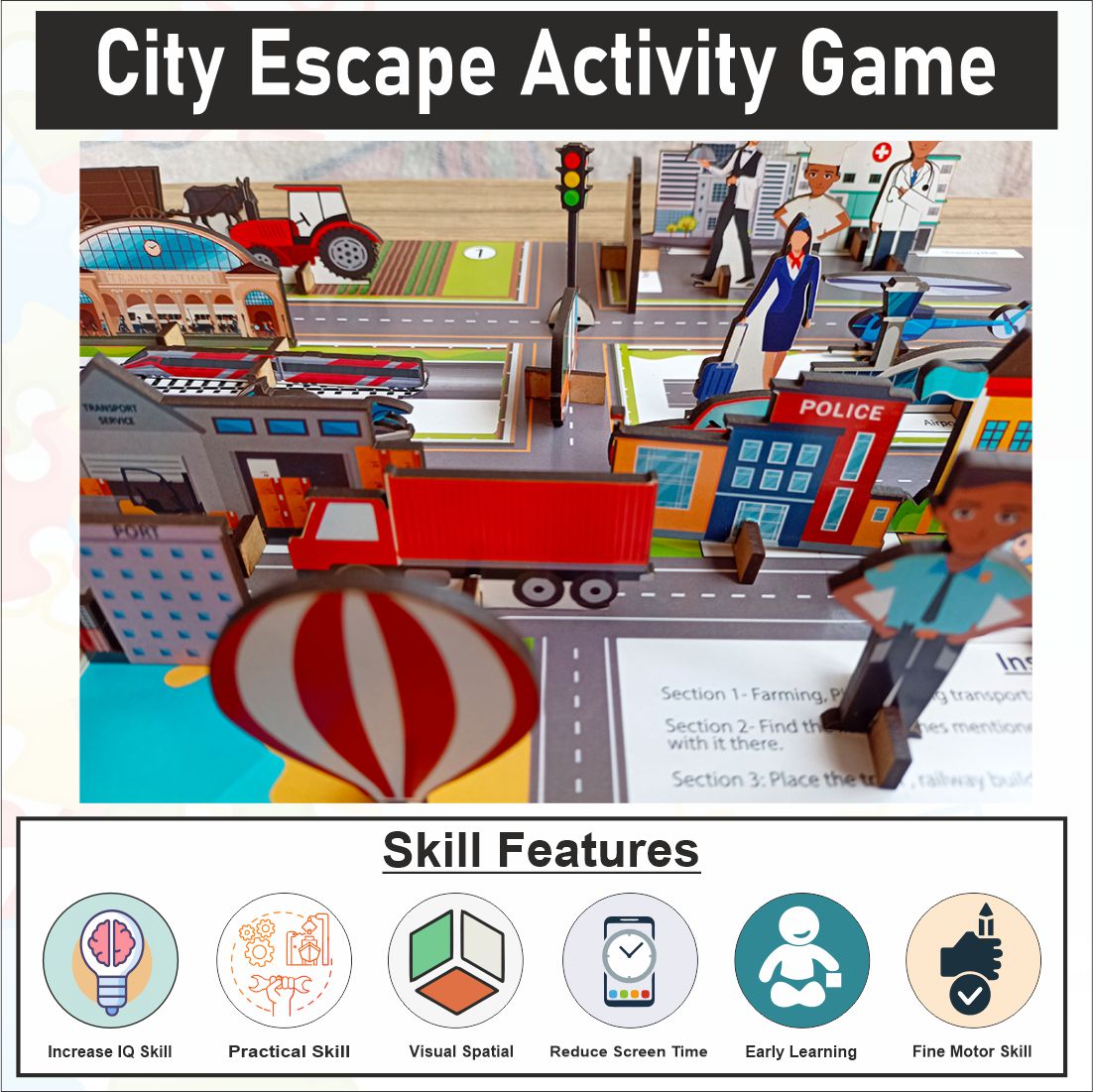 Wooden City Escape Activity Board Game