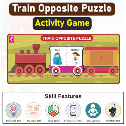 Wooden Train Opposite Puzzle Educational Board Game