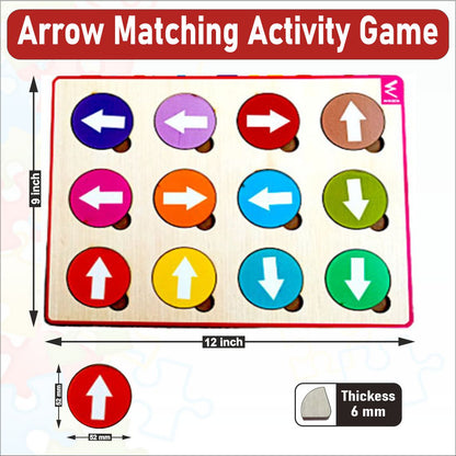 Wooden Arrow Matching Puzzle Activity game -12*9 inch