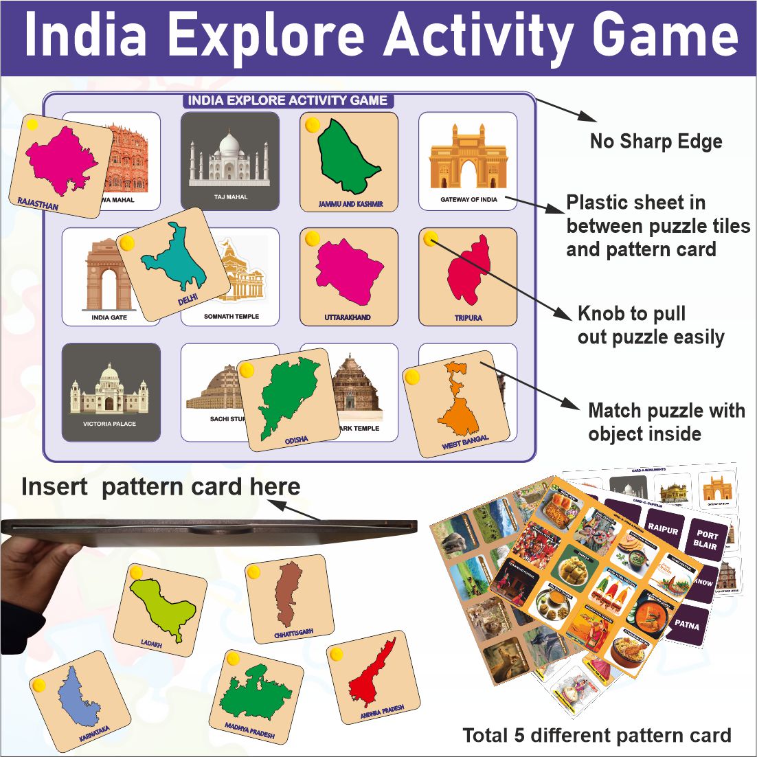 Wooden India Explore Activity Game