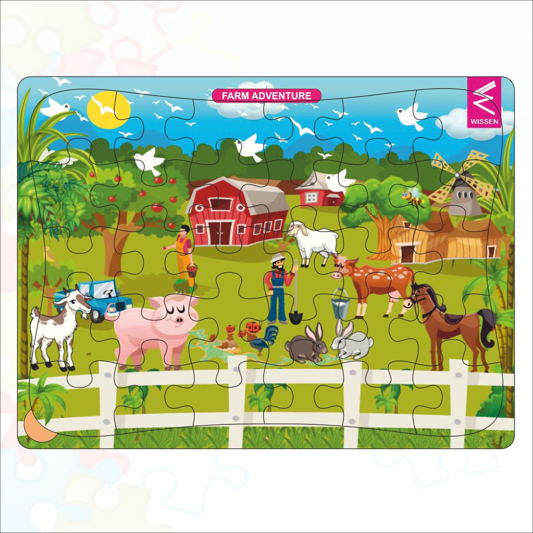 Wooden Jigsaw puzzle -12*9 inch- Jungle theme