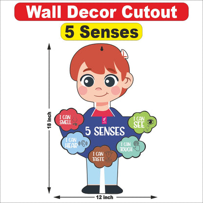 Wooden(MDF) Wall Decor Cutout for kids- Learning through Fun design - 12*18 inch