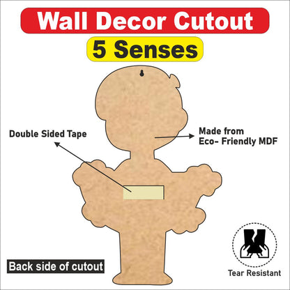 Wooden(MDF) Wall Decor Cutout for kids- Learning through Fun design - 12*18 inch