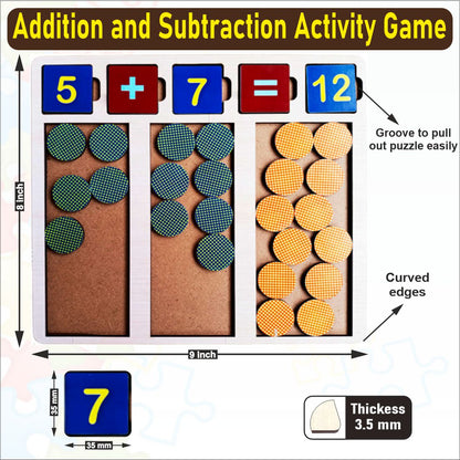 Wooden Counting, Addition and Subtraction Game