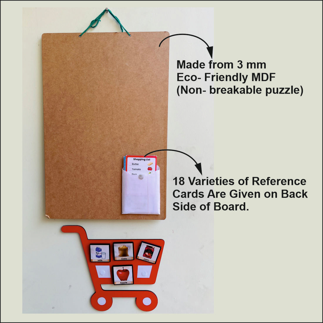 Wooden Supermarket Velcro Chart Activity game