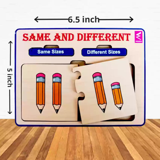 Wooden Same and Different learning Activity Game