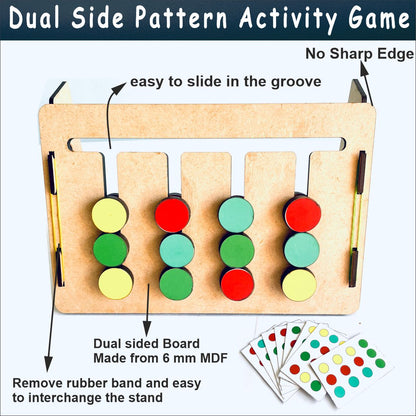 Wooden Double side Pattern Sliding Activity game