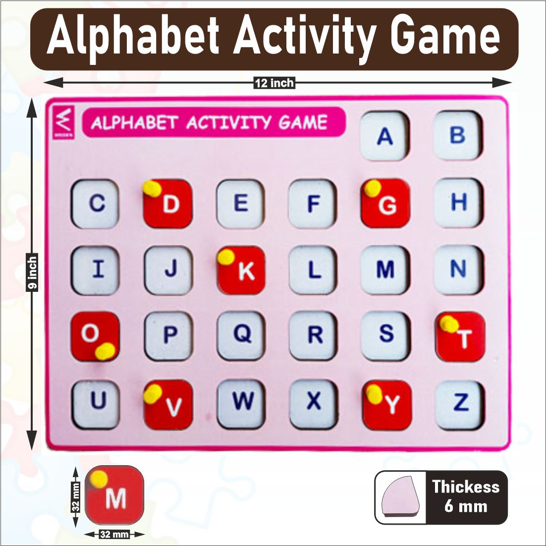 Wooden Alphabet Activity Game