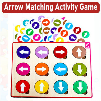 Wooden Arrow Matching Puzzle Activity game -12*9 inch