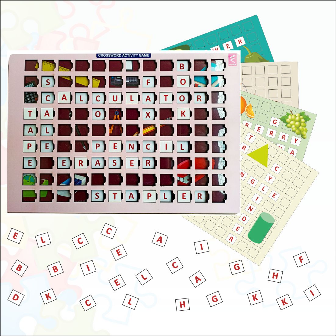 Wooden Crossword Activity Board game