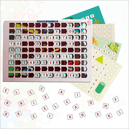 Wooden Crossword Activity Board game