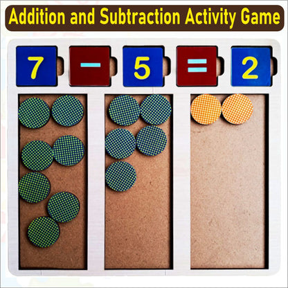 Wooden Counting, Addition and Subtraction Game