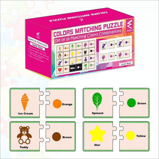 Wooden Self Correcting Color puzzle for kids -Basic Level