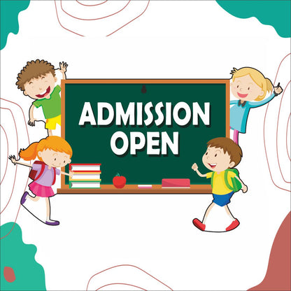 Wooden(MDF) Wall Decor Cutout for kids- Admission Open -Learning through Fun design - 12*18 inch