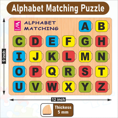 Wooden Alphabet Matching Small Case and Upper Case Puzzle