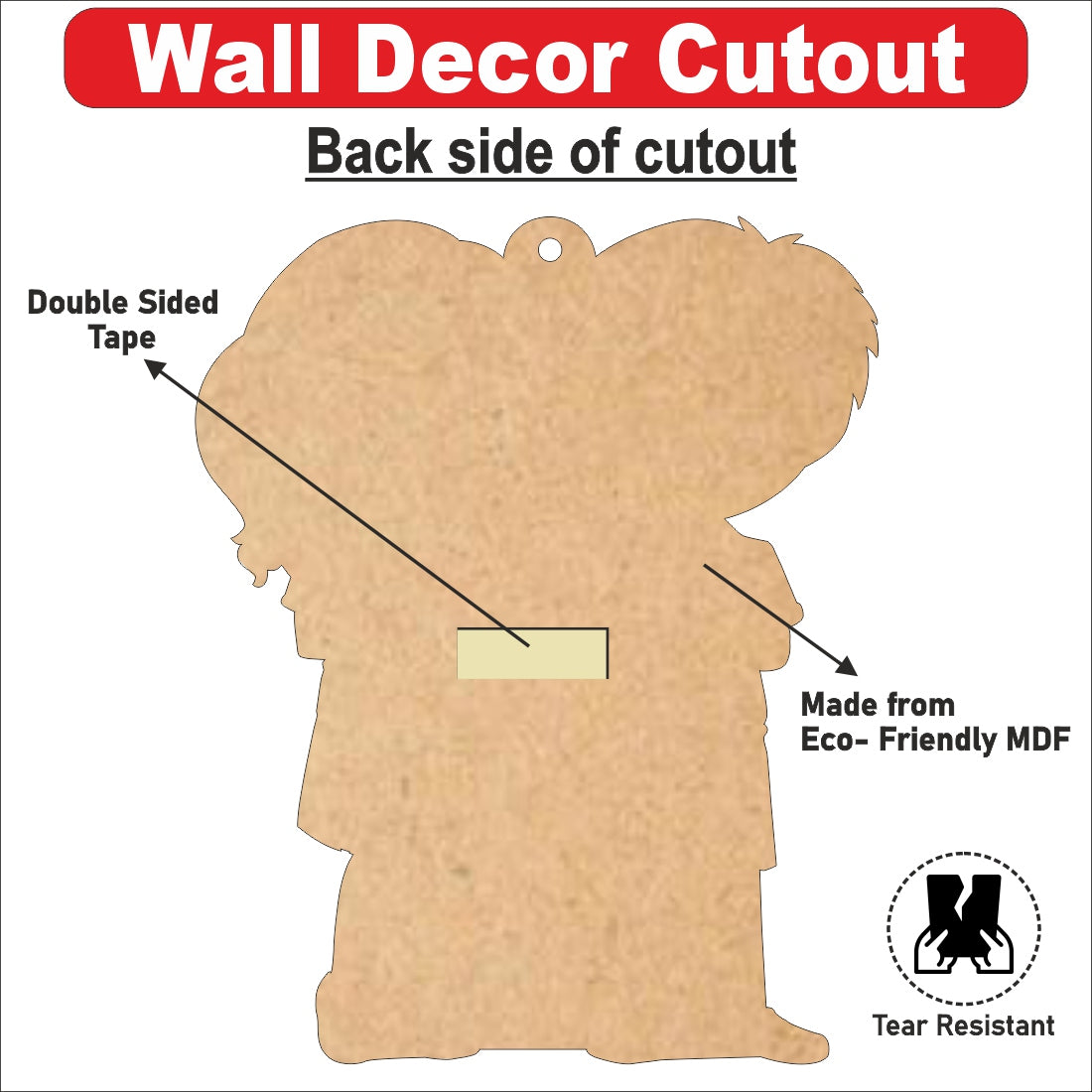 Wooden(MDF) Wall Decor Cutout for kids- be in proper uniform  -Learning through Fun design - 12*18 inch