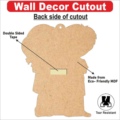 Wooden(MDF) Wall Decor Cutout for kids- be in proper uniform  -Learning through Fun design - 12*18 inch