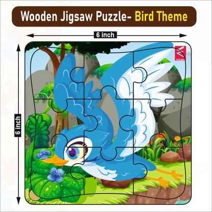 Wooden jigsaw Puzzle- 6*6 inch Bird  Theme