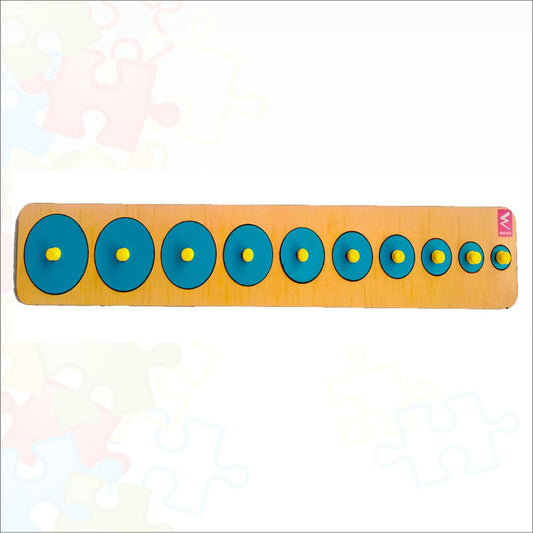 Wooden Circle Seriation Peg Board Puzzle- 18*4 inch