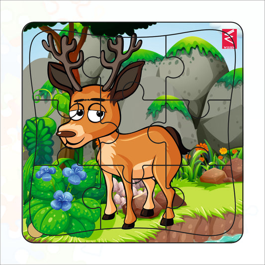 Wooden jigsaw Puzzle- 6*6 inch Deer Theme