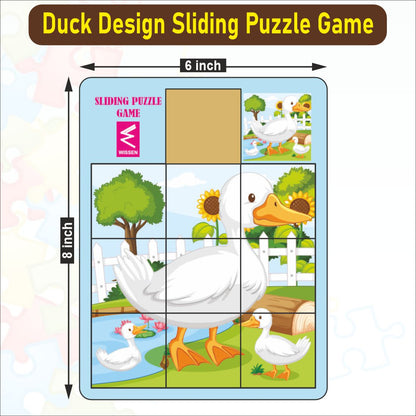 Wooden Cow and Calf Sliding Puzzle Game