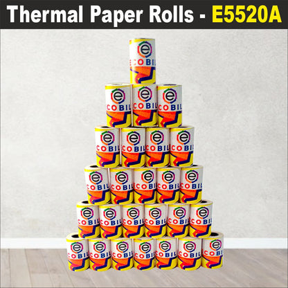 Ecobill Thermal paper Pack of 90 rolls POS till Cash Register Machine rolls -57 mm *36 mm dia -approx 18-19 m length roll- 50 gsm for printing receipt