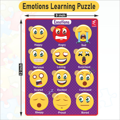 Wooden Emotions learning Educational Puzzle-12*9 inch