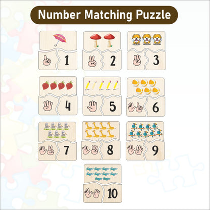 Wooden Numbers Matching Puzzle for Kids