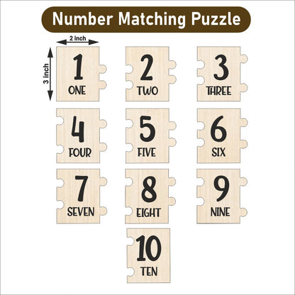 Wooden Numbers Matching Puzzle for Kids