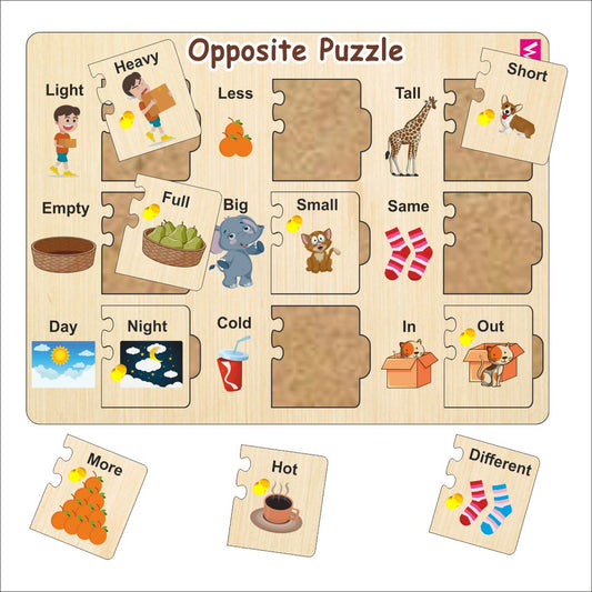 Wooden Self Correcting Opposite learning peg board puzzle