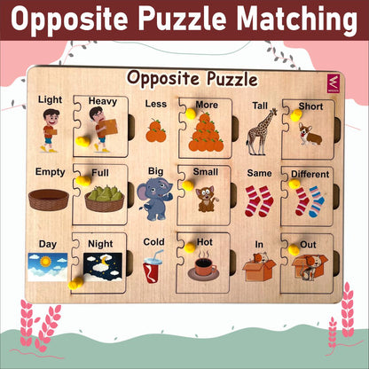 Wooden Self Correcting Opposite puzzle for kids