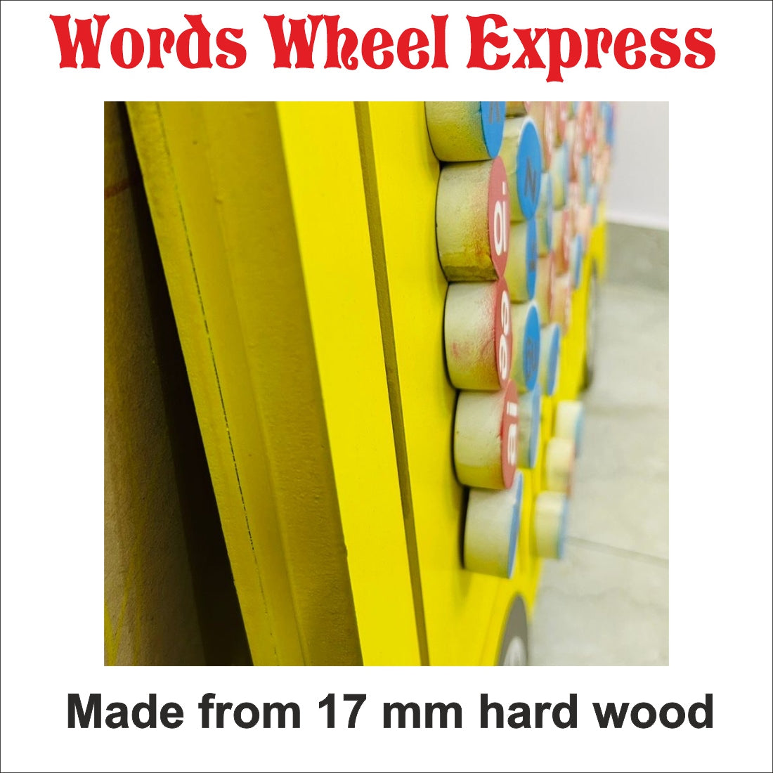 Wooden Words Wheel Express Phonetic word making game -2*3 ft