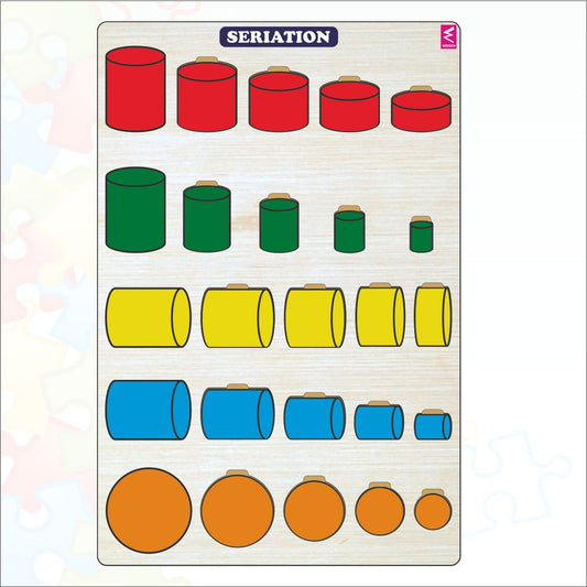 Wooden Seriations Learning Puzzle Board Game for Kids- 12*18 inch