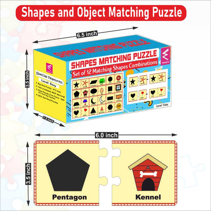 Wooden Shapes and Objects Matching Puzzle for kids-