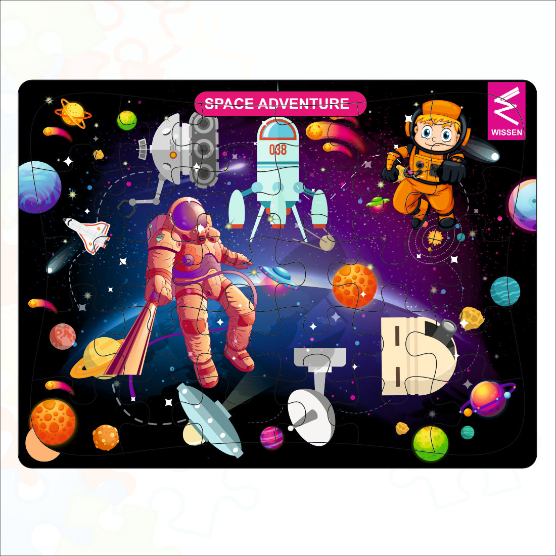 Wooden Jigsaw puzzle -12*9 inch- Space theme