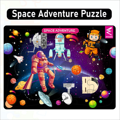 Wooden Jigsaw puzzle -12*9 inch- Space theme