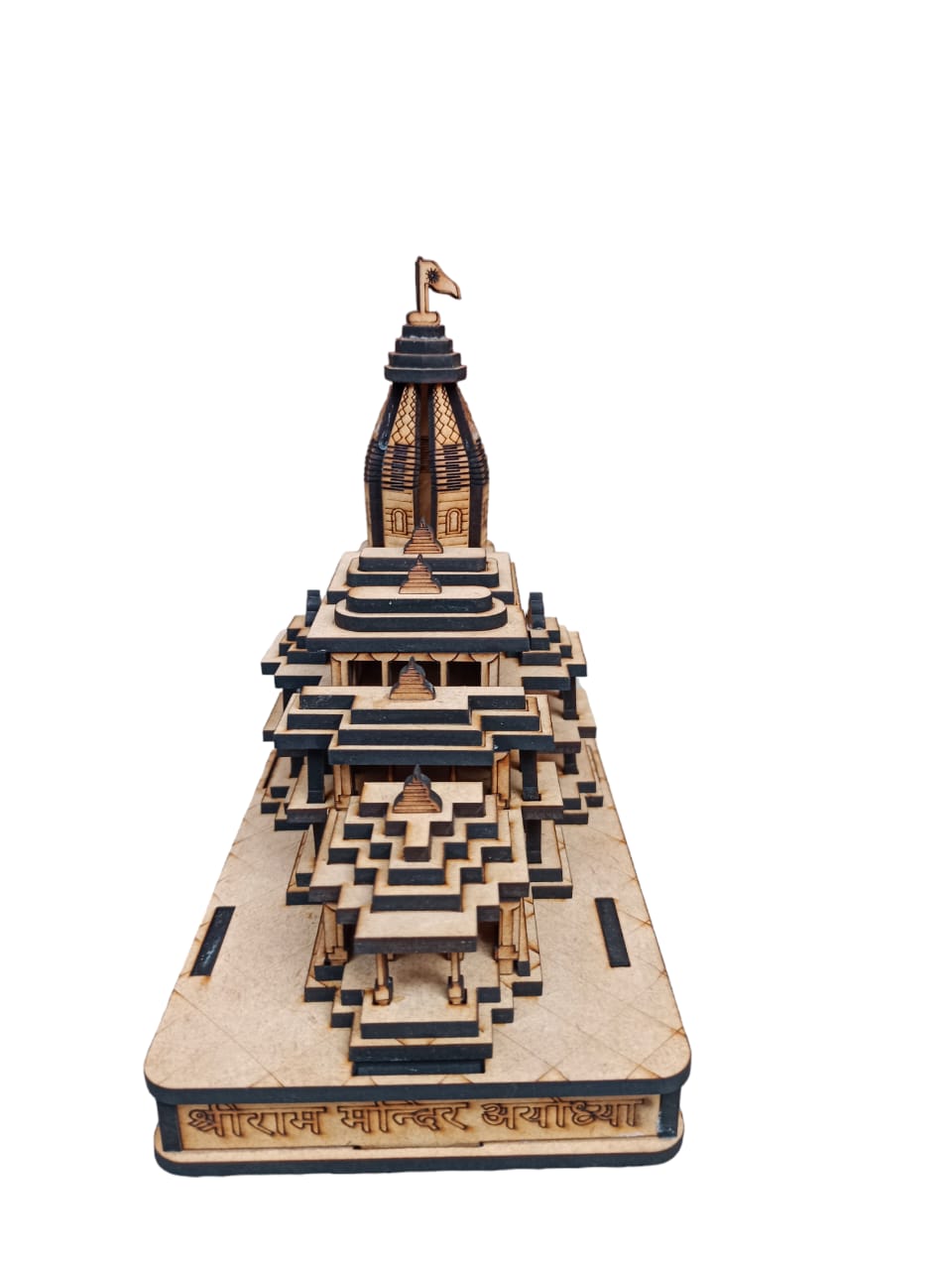 Shree Ram Janmabhoomi Wooden temple- 5.5 inch