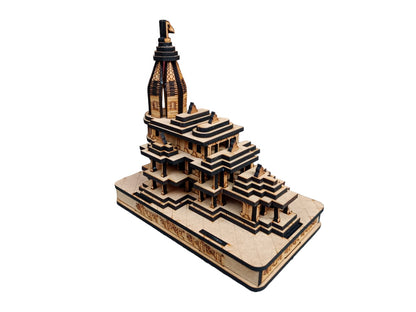 Shree Ram Janmabhoomi Wooden temple- 5.5 inch