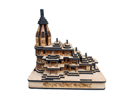 Shree Ram Janmabhoomi Wooden temple- 5.5 inch