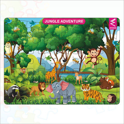 Wooden Jigsaw puzzle -12*9 inch- Jungle theme