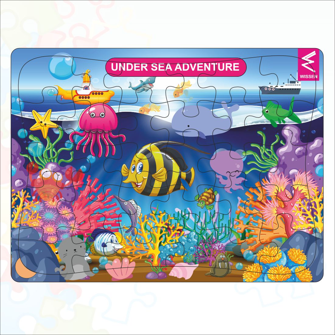 Wooden Jigsaw puzzle -12*9 inch- Under Sea theme