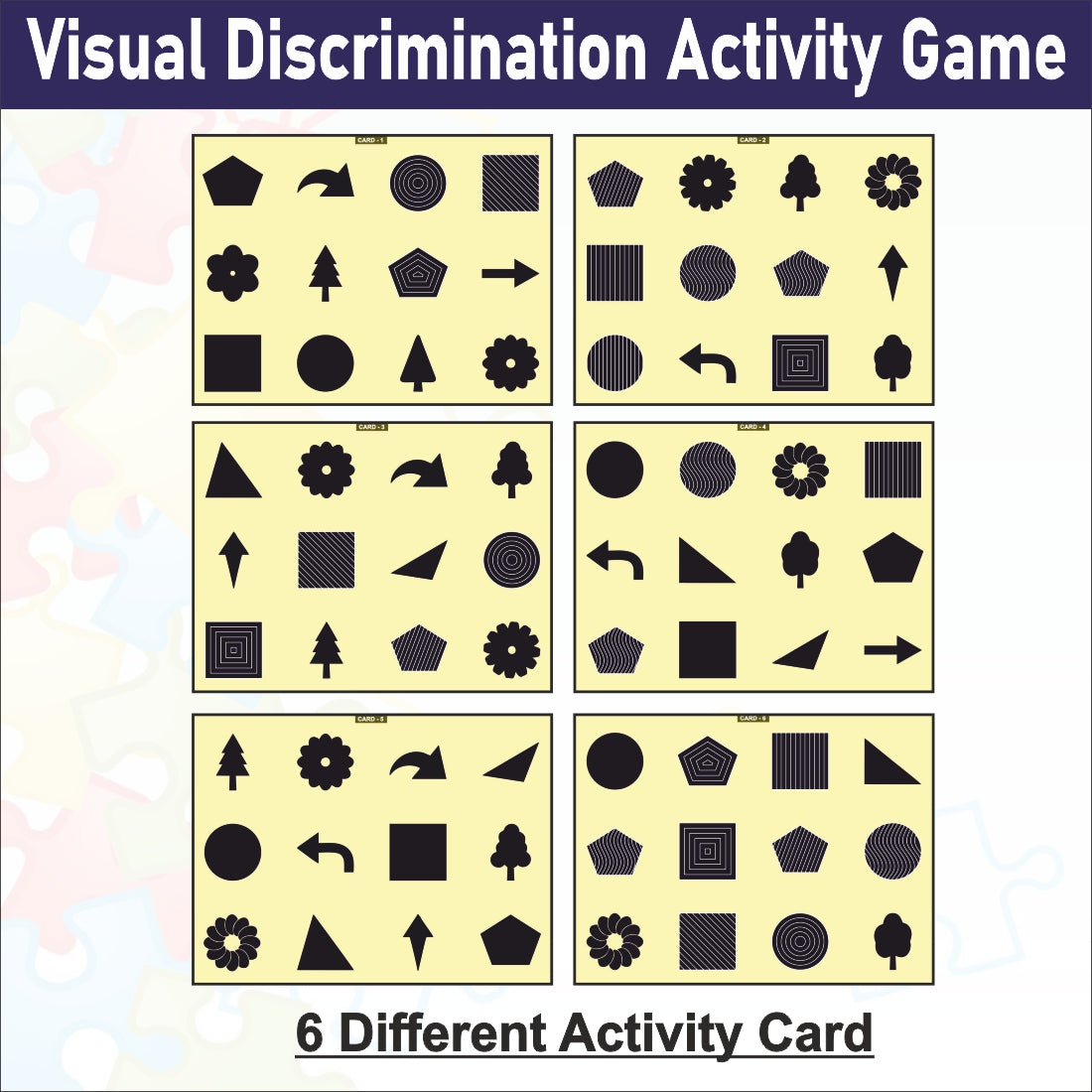 WISSEN Wooden Visual Discrimination Activity Game