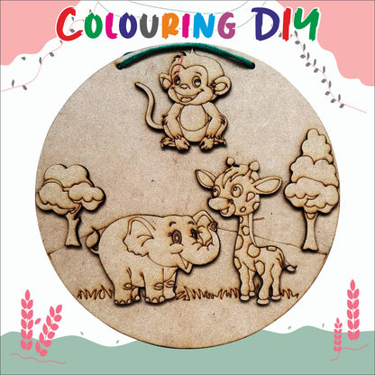 Jungle Safari Wall Decor DIY Colouring kit for kids