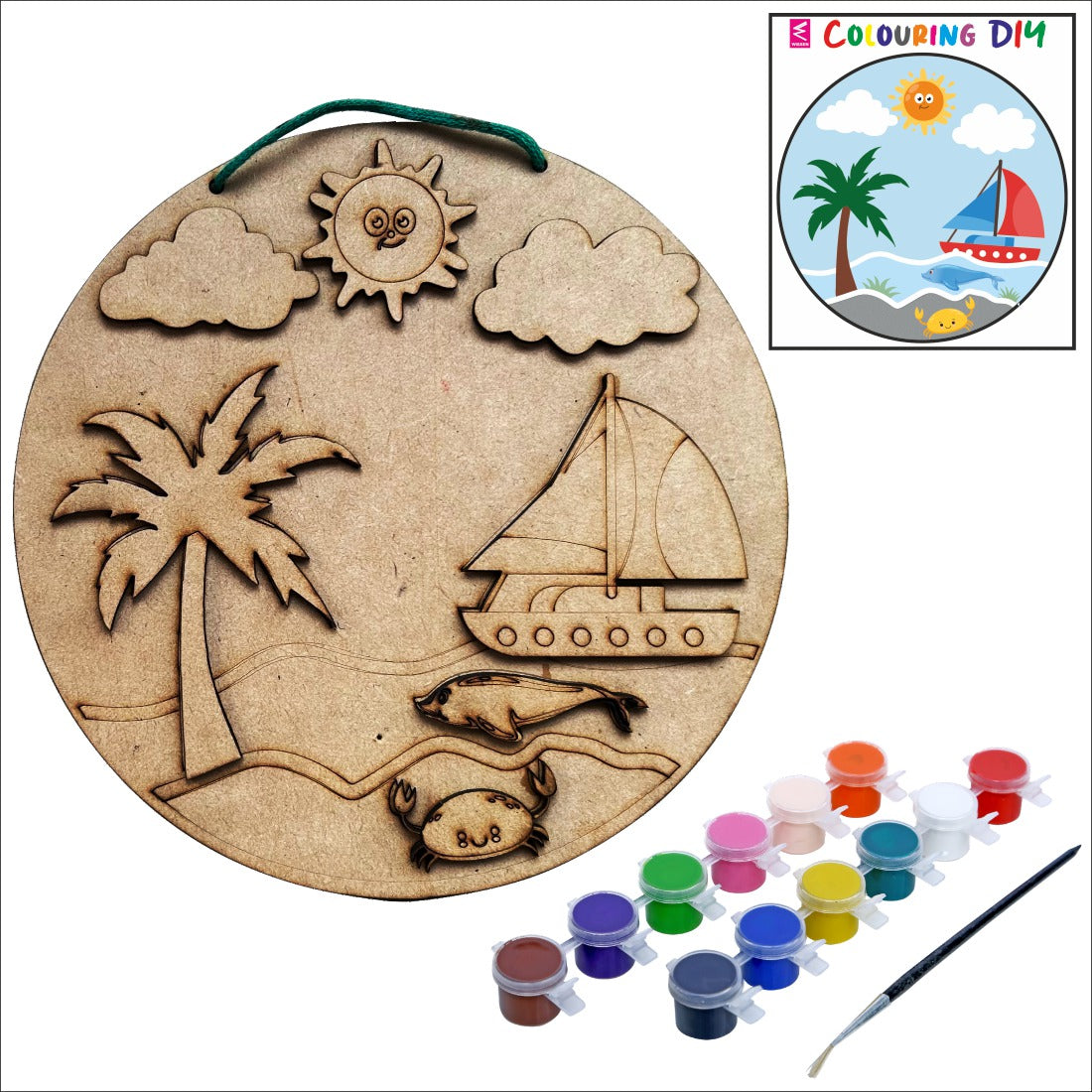 Sailing Adventure Wall Decor DIY Colouring kit for kids