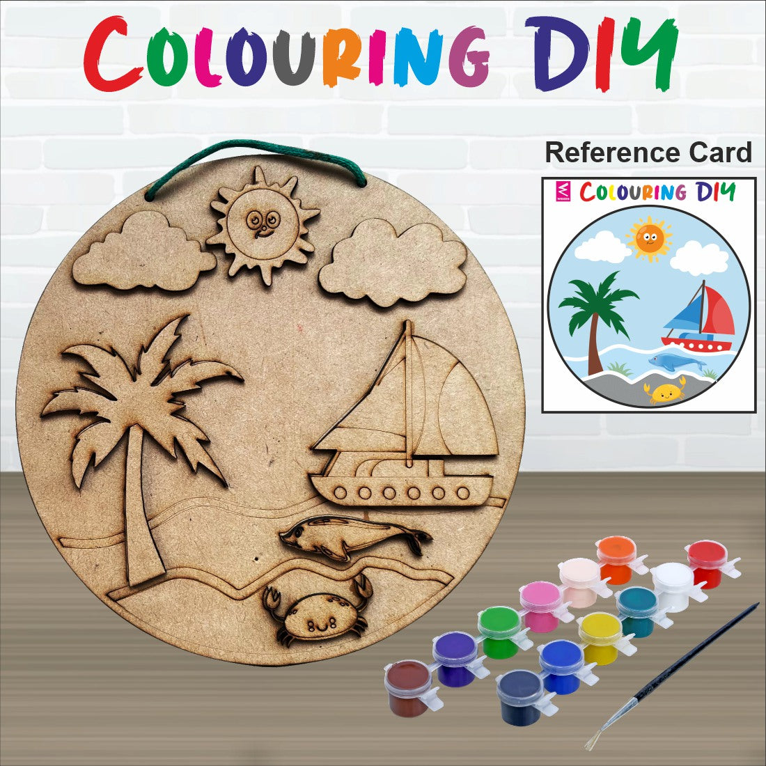 Sailing Adventure Wall Decor DIY Colouring kit for kids